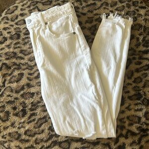 Abercrombie distressed white jeans
